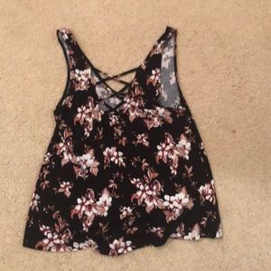 american eagle soft and sexy flower tank